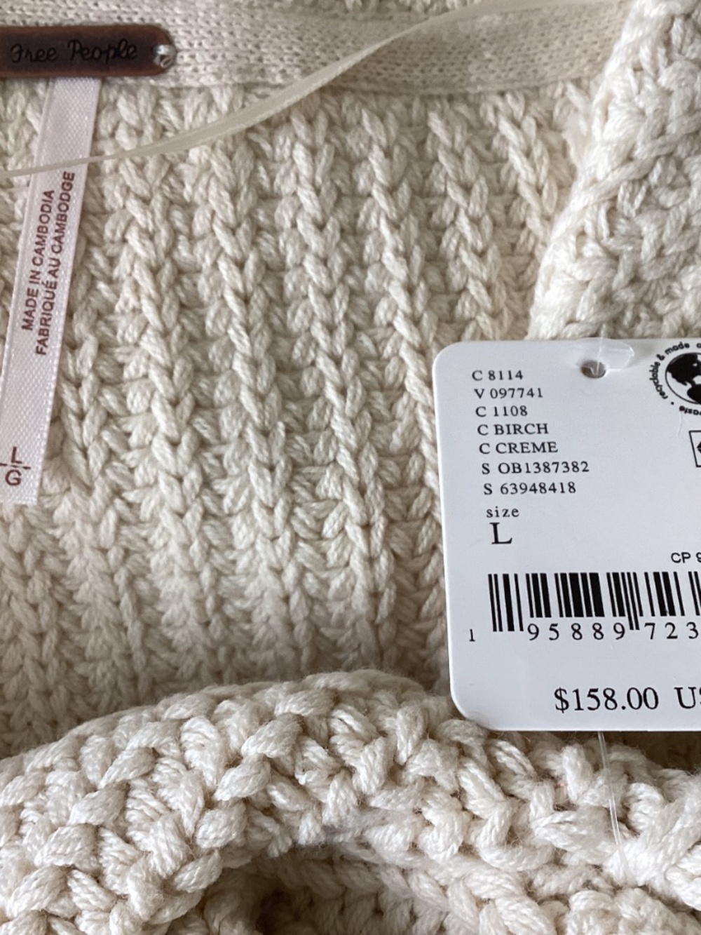 Free People Swim Too Deep Cardigan, size L - Picture 10 of 11